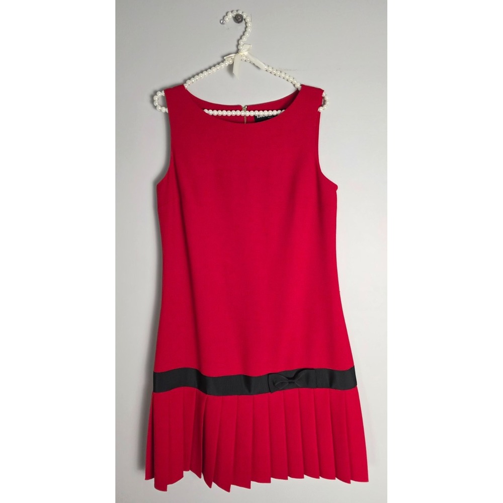 Karl Lagerfeld Paris Women's Dress Size 8 Red Black Sleeveless